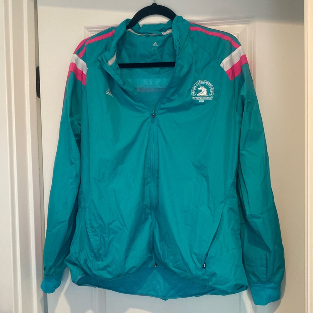 adidas Teal/Pink Windbreaker Size XL